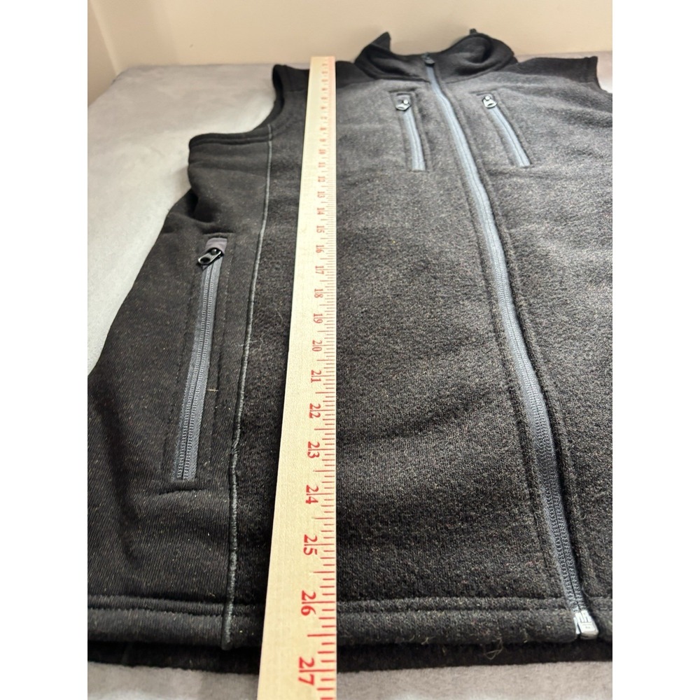 Kuhl Mens Interceptr Vest Sz M Black Fleece Full Zip Outdoor Hiking Gorp Layer - Picture 4 of 9